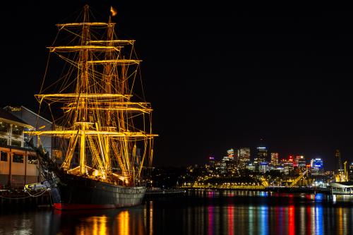 Ship by night